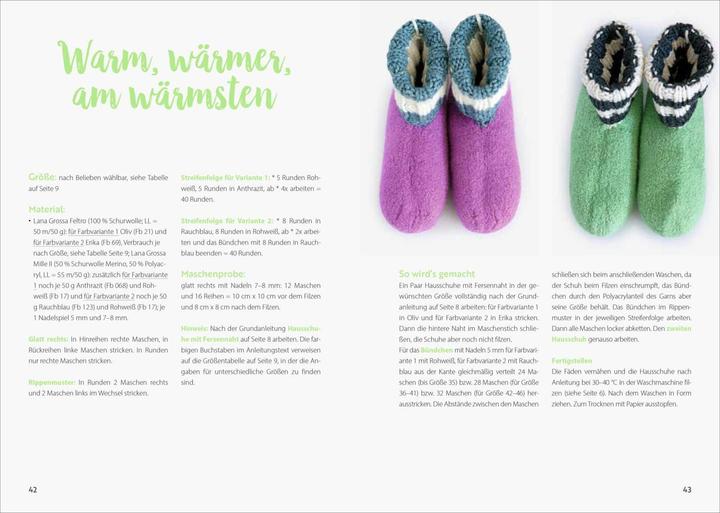 Produktbild Hausschuhe stricken & filzen (Deutsch, Sabine Abel, Karoline Hoffmeister, Annette Diepolder, 2023)
