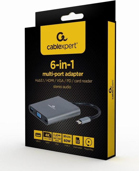 Produktbild Gembird A-CM-COMBO6-01 (USB-C, 1 Ports)