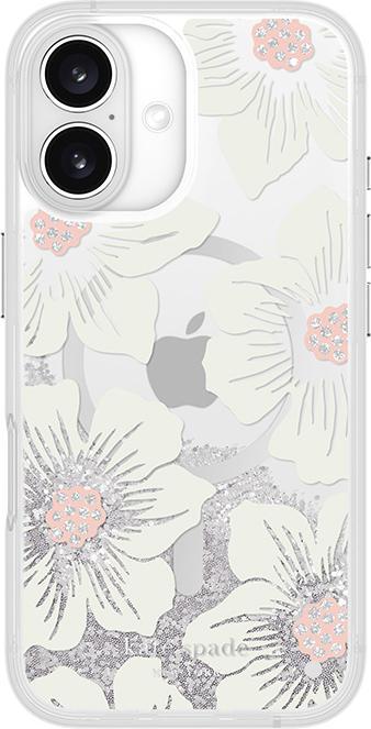 Produktbild Kate Spade Liquid Glitter MagSafe – iPhone 16 Hülle (Hollyhock Floral) (Apple iPhone 16)