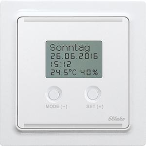 Image du produit Eltako BUTH55ED/12V DC-am Horloge-Thermo-Hygrostat pour bus en saillie