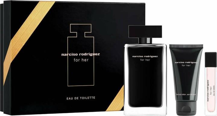 Produktbild Narciso Rodriguez For Her Eau De Toilette Spray 100ml Set 3 Artikel (Eau de Toilette, 100 ml)