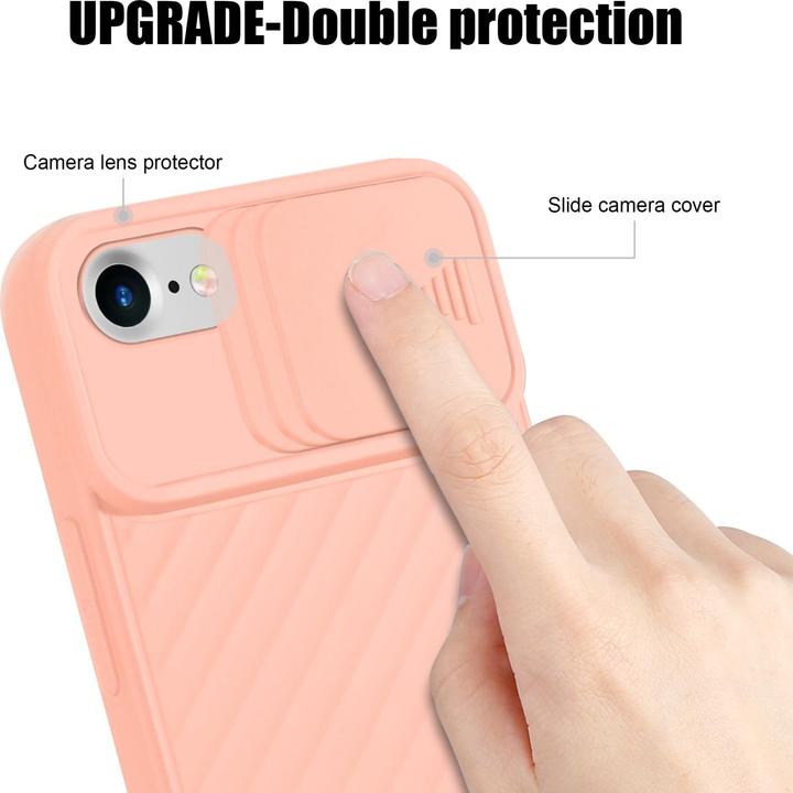 Immagine prodotto Cadorabo Cover in TPU con protezione della fotocamera (Apple iPhone 7, Apple iPhone SE (seconda generazione))
