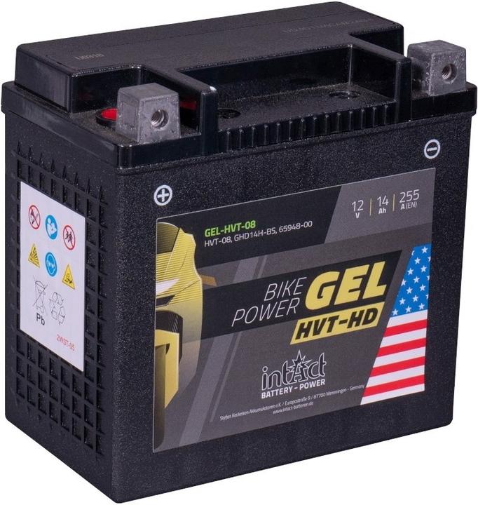 Image du produit Intact GEL-HVT-08 Bike-Power Gel HVT-HD 14Ah Batterie moto GHD14H-BS (12 V, 14 Ah, 255 A)