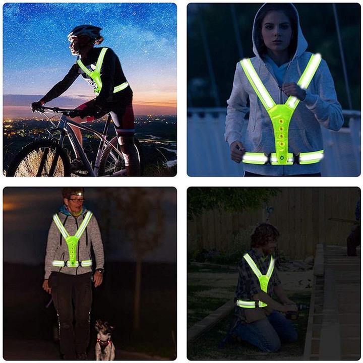 Immagine prodotto Japcell Reflektierende Weste mit LED-Licht (Taglia unica)