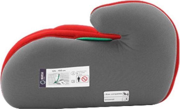 Actual product image Sparco F100KI RD (15-36 kg) Red/Grey (Booster seat, ECE R129/i-Size Standard)