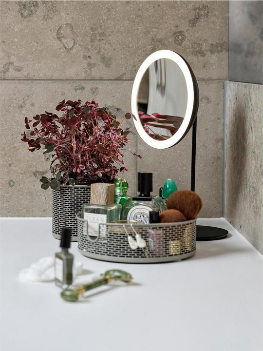 Actual product image Zone Denmark Zone Cosmetic mirror Ø 18 cm Black (18 x 18 x 34 cm)
