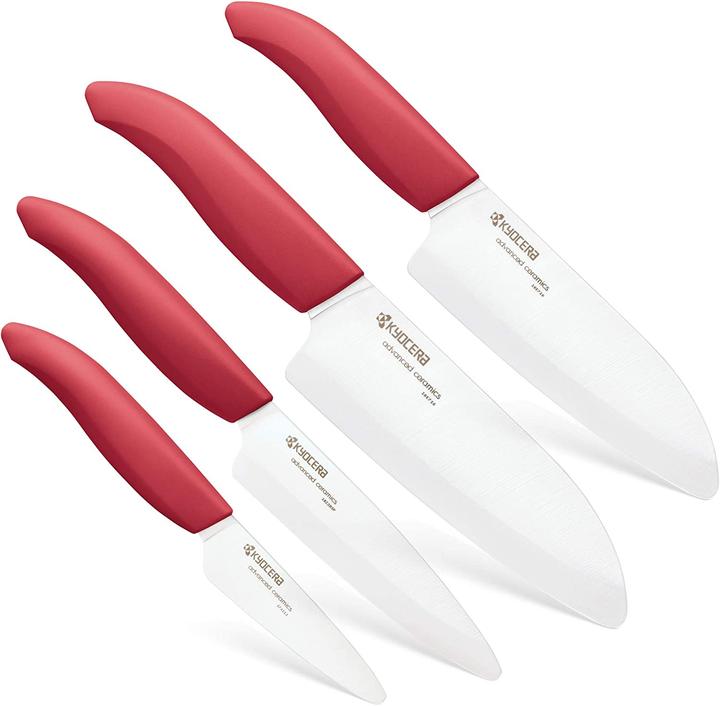 Produktbild Kyocera Keramik Allzweckmesser FK-110WH-RD Rot (11 cm)