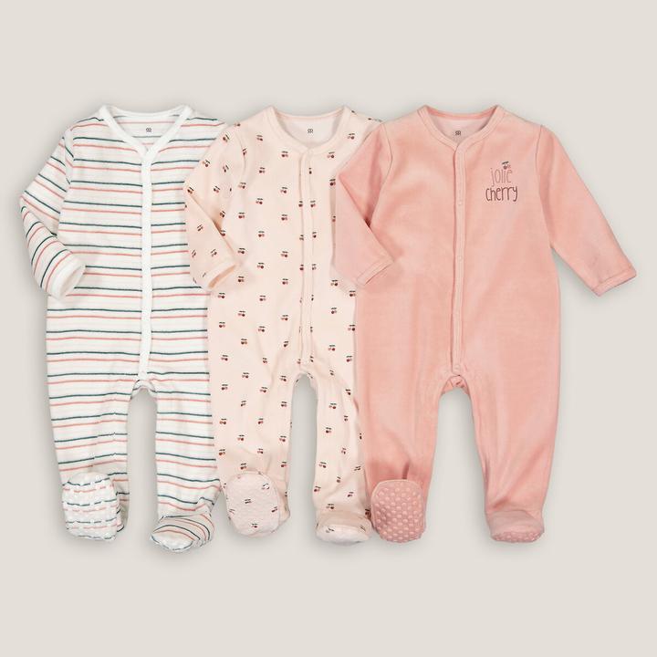 La Redoute Collections 3er-Pack Strampler aus Samt (56)
