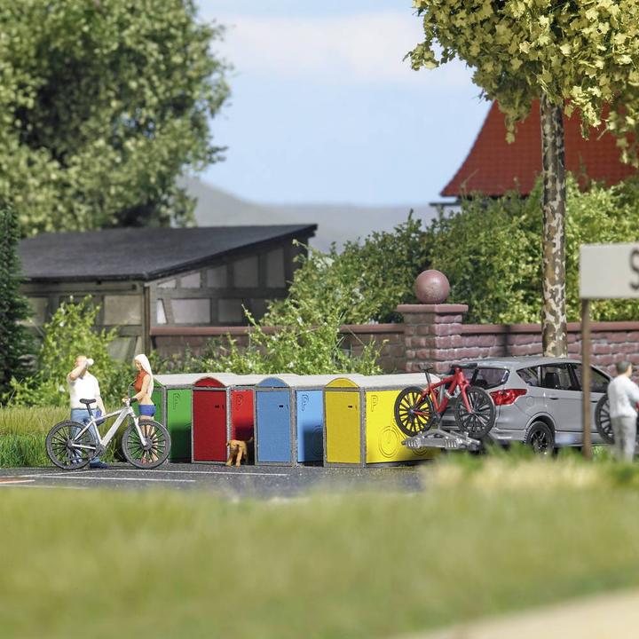 Produktbild Busch 1988 H0 4 Fahrradboxen Bausatz