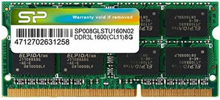 Image du produit Silicon Power SP008GLSTU160N02 (1 x 8GB, 1600 MHz, RAM DDR3L, SO-DIMM)