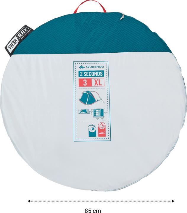 Image du produit Quechua 2 Seconds 3 XL Fresh&Black (Tente instantanée, 5.43 kg, 3 personnes)