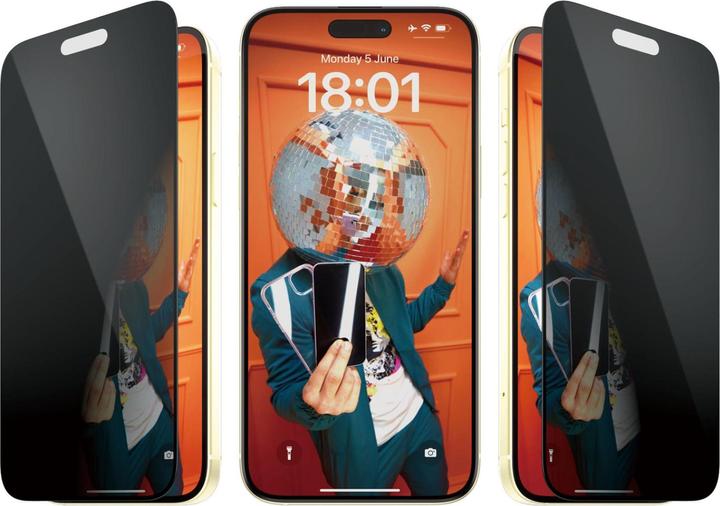Actual product image PanzerGlass Privacy Screen Protector Ultra-Wide Fit (1 Piece, Apple iPhone 15 Plus)