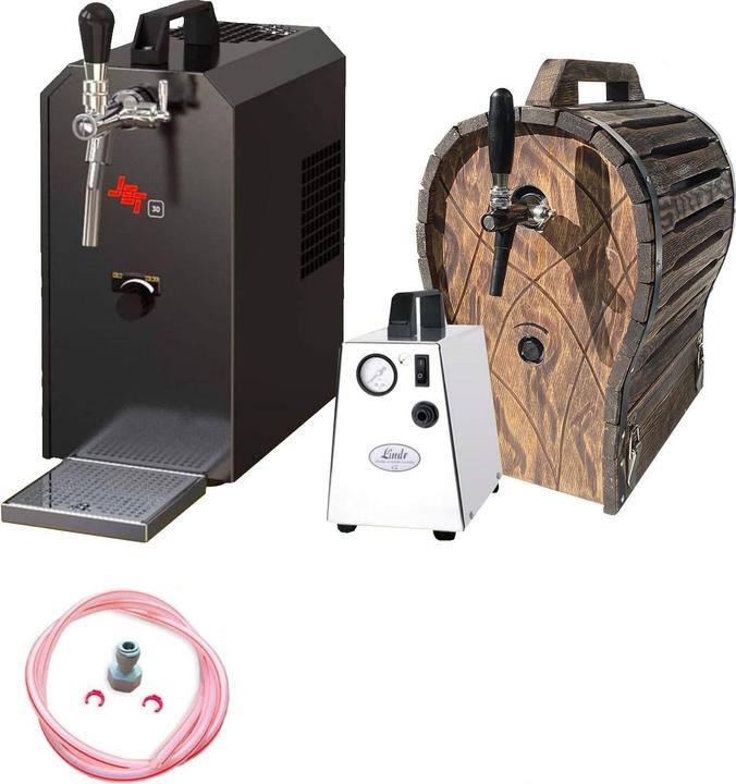 Actual product image Ich-zapfe Komplett Set - Bierzapfanlage Jet 30 mit Holzfass