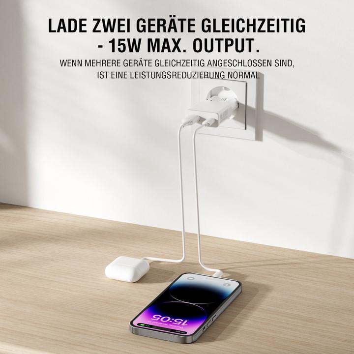 Productafbeelding 4smarts Lader PDPlug Slim Duos 30W GaN 1C+1A (30 W)