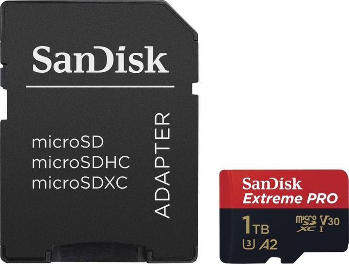 SanDisk Extreme Pro microSD A2 (1000 GB, microSDXC, U3, UHS-I)