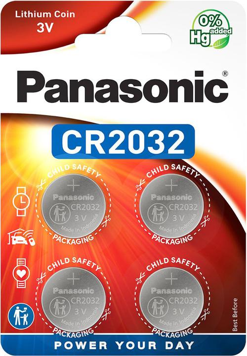 Panasonic Lithium Power CR2032 (4 Stk., CR2032, 220 mAh)
