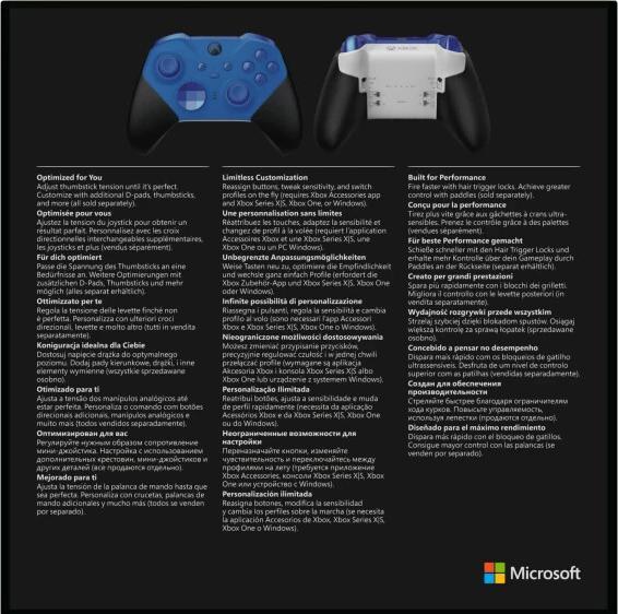 Productafbeelding Microsoft Xbox Elite Draadloze Controller Serie 2 - Core Edition - Zonder Accessoires (PC, Xbox serie X, Xbox One X, Xbox One S, Xbox serie S)