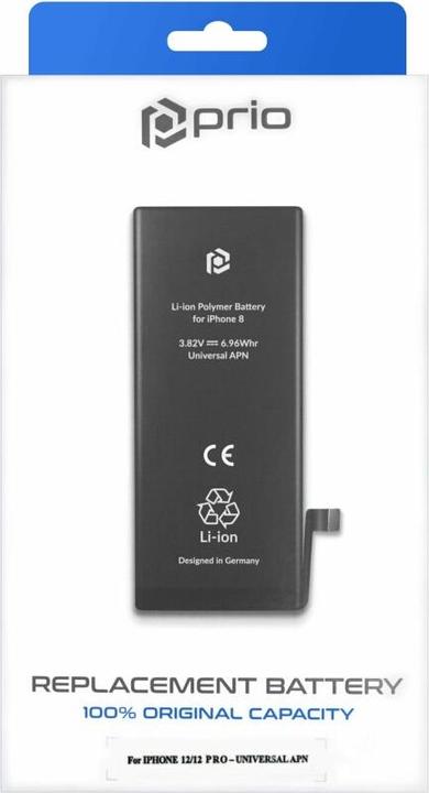 Produktbild prio Akku für Apple iPhone 12 / 12 Pro (Universal APN) (Akku, iPhone 12, iPhone 12 Pro)