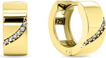 Actual product image Brilio Silver - Gentle round gold-plated earrings EA212Y