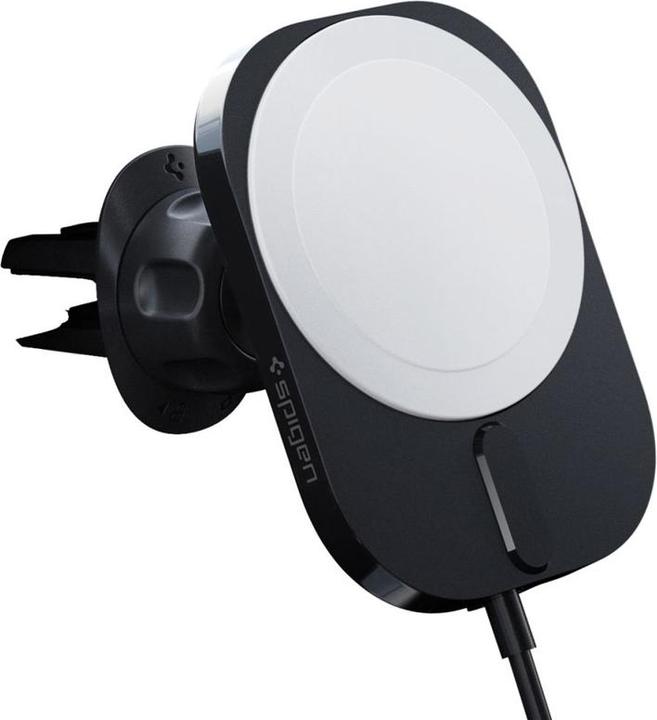 Actual product image Spigen car mount with charger ITM12W Onetap Pro 3 Magnetic Magsafe Vent Car Mount Wireless Charger b (15 W)