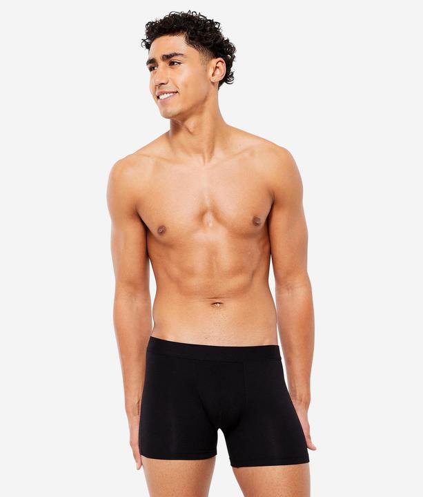Produktbild Domyos Boxershorts Herren Baumwolle 3er-Pack - schwarz/grau/blau (XL, 3er Pack)