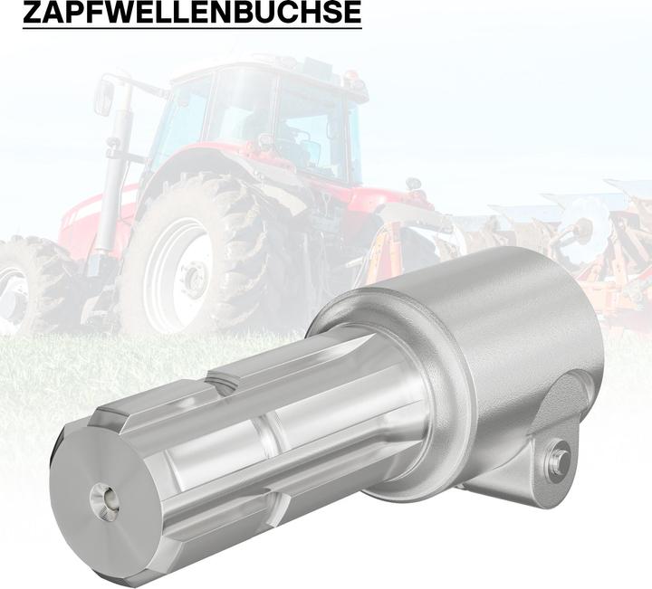 Produktbild Wiltec Zapfwelle 175 mm Buchse Keilwellenaufnahme 1 3/8" Z21 Ausgangswelle 1 3/4" Z6 (Traktorzubehör)