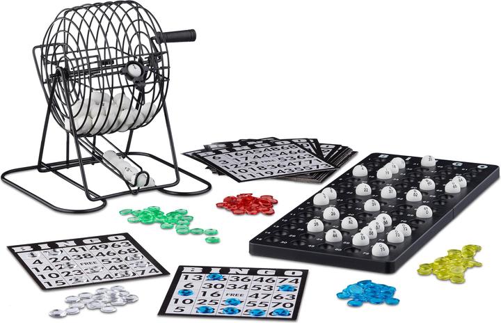 Image du produit Relaxdays Jeu de bingo avec tambour de tirage (Anglais)