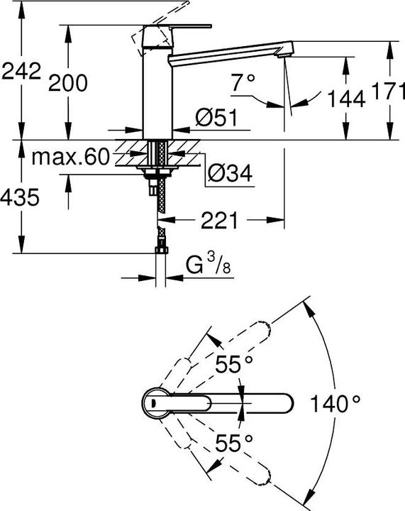 Produktbild Grohe Spültischarmatur Get