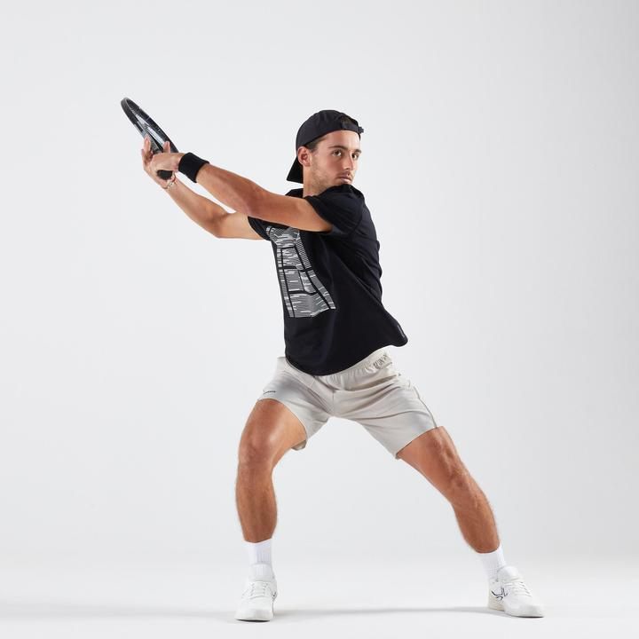 Actual product image Artengo Men's breathable tennis shorts - Dry+ Beige Gaël Monfils (S)