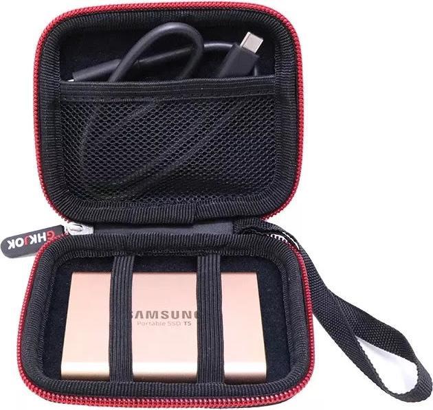 Produktbild Only-Bags.Store Festplatten Trage Tasche für Samsung T7 Touch-SSD. Stossfest Hart Hülle Organizer