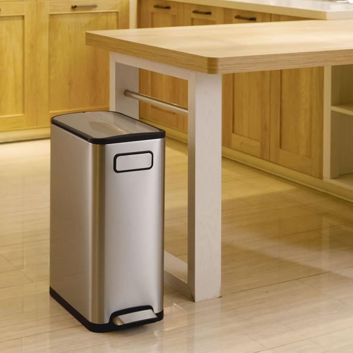 Immagine prodotto EKO Cestino a pedale Ecofly 2x20 litri in acciaio inox (40 l)