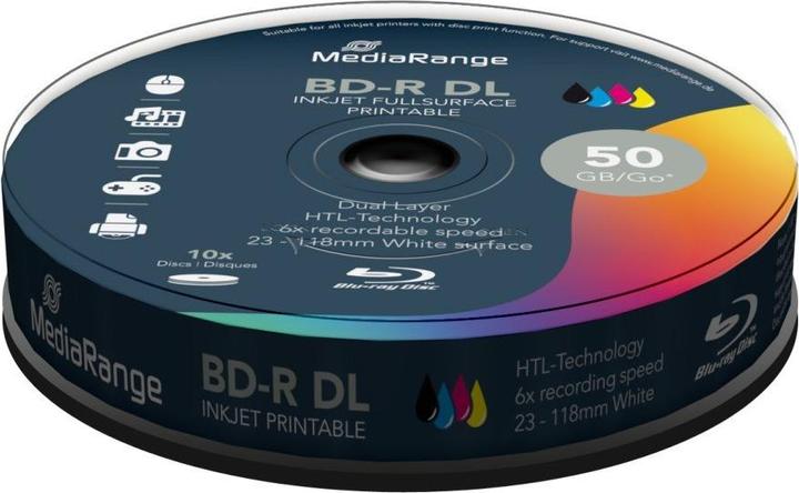 Image du produit MediaRange MediaRang BD-R 6x double couche 50GB 10-Pck. (10 x)