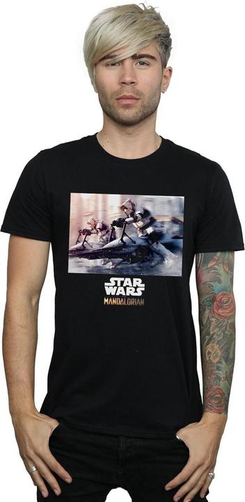 Actual product image Star Wars Mens The Mandalorian Scout Troopers T-Shirt (M)