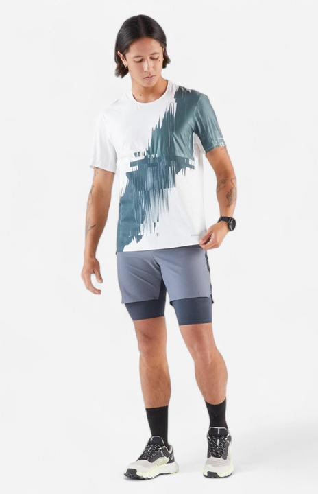 Produktbild Kiprun Laufshirt kurzarm Langstrecke Herren - Run 900 Ultra beige Print (L)