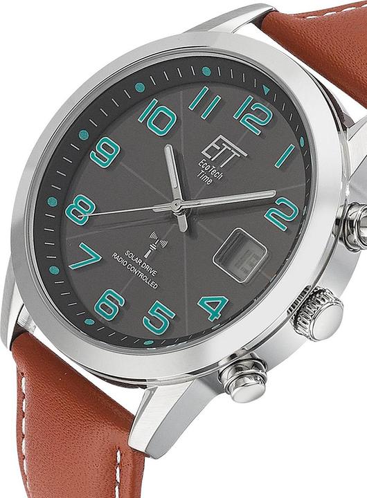 Immagine prodotto ETT EGS-11499-22L Orologio radiocomandato a energia solare Basic da uomo 41mm 5ATM (Orologio digitale, Orologio da polso analogico, 41 mm)