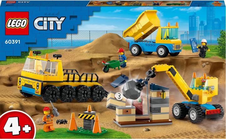 Actual product image LEGO Construction vehicles and crane with wrecking ball (60391, LEGO City)
