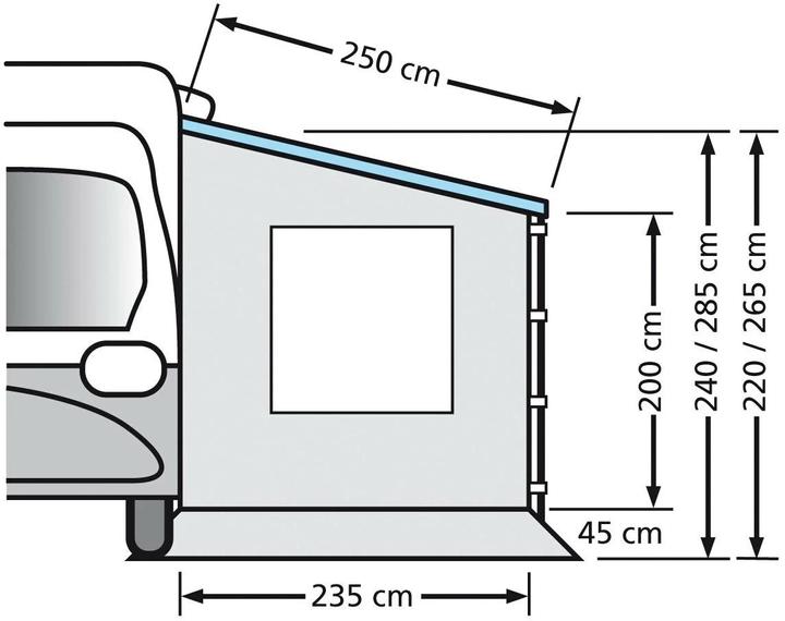 Produktbild Eurotrail Reisemobil Seitenwand mit Fenster
