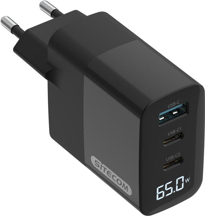 Actual product image Sitecom 65w Pd Wall Charger, LED Screen (65 W)