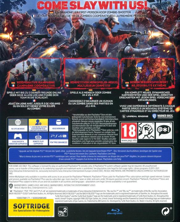 Produktbild WB Back 4 Blood (PS4, PS5, DE, FR)