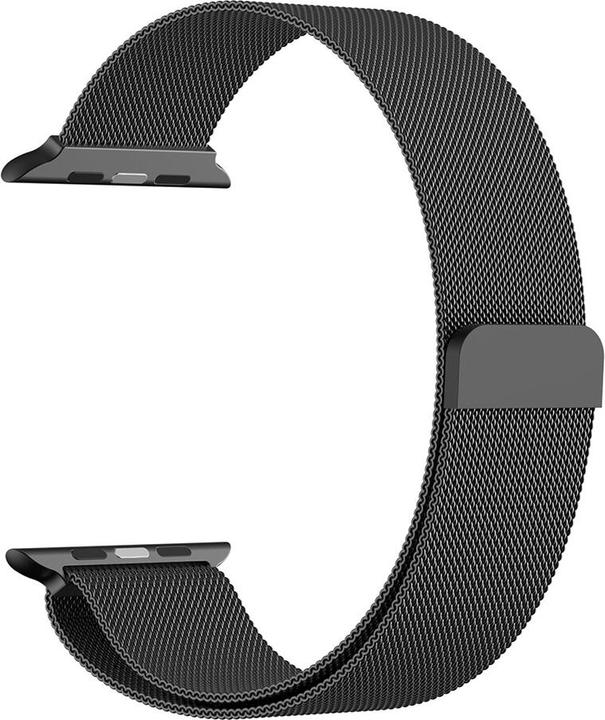 Immagine prodotto PhoneLook Bracciale milanais en acier noir 42mm / 44mm / 45mm (42 mm, 44 mm, 45 mm, Alluminio)
