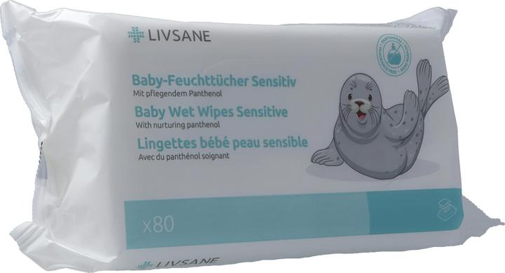 Image du produit Livsane Lingettes bébé peau sensible (80 pièce(s))