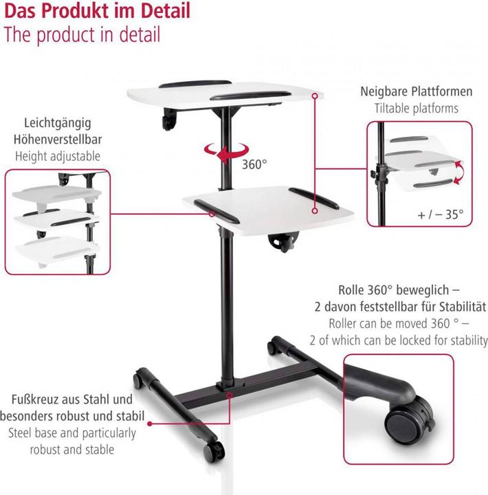 Actual product image Hama Beamer table with 2 levels (Ground)