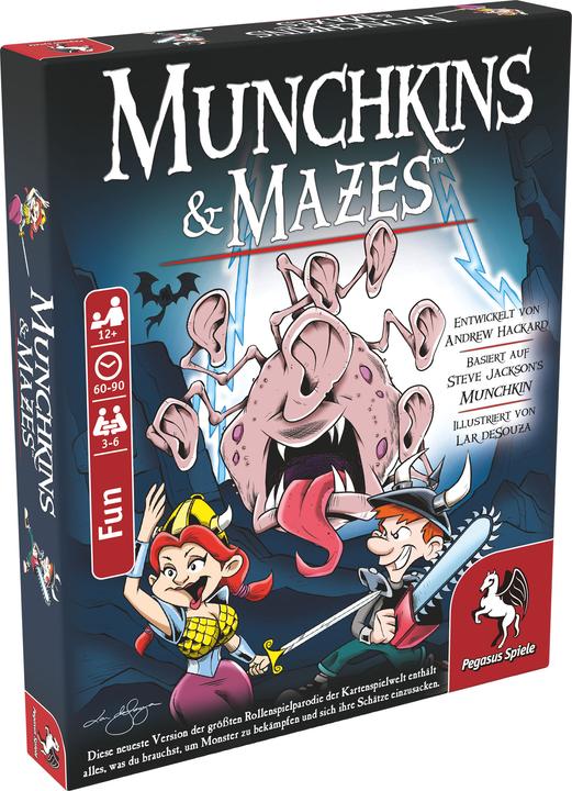 Image du produit Pegasus 17023G - Munchkin & Mazes, jeu de cartes, pour 3-6 joueurs, à partir de 12 ans (édition FR) (Allemand)