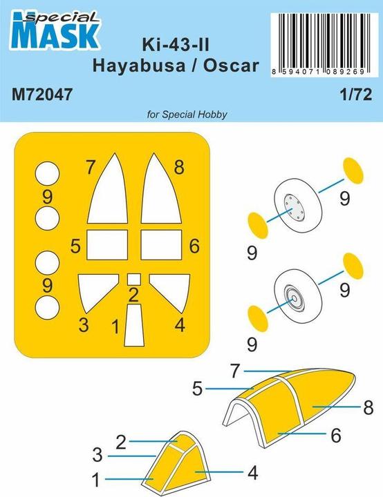 Actual product image Special Hobby Ki-43-II Hayabusa MASK 1/72