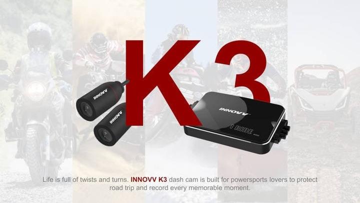 Produktbild Innovv K3 - Motorrad-Videorecorder mit 2 Kameras (Eingebautes Mikrofon, GPS-Empfänger, Full HD)