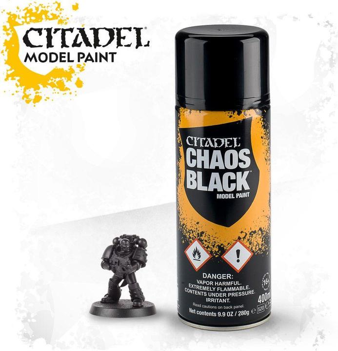 Image du produit Games Workshop Citadel Bombe sous-couche - Aérosol Chaos Black