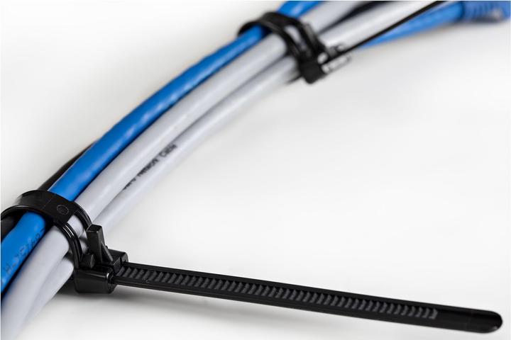 Actual product image StarTech 15cm(6") Reusable Cable Ties, 7mm(1/4") wide, 35mm(1-3/8") Bundle Dia. 22kg(50lb (Plastic cable ties, 150 mm, 100 pcs.)