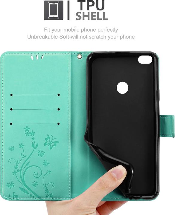 Actual product image Cadorabo Flower Book Cover (Huawei P8 Lite (2017), Huawei P9 Lite (2017))