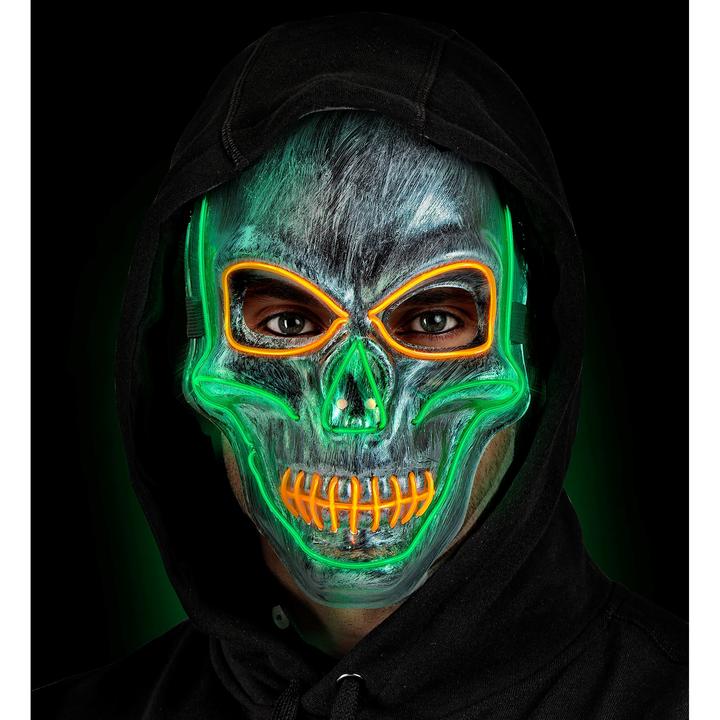 Immagine prodotto Widmann Maschera a teschio argentata con illuminazione a LED