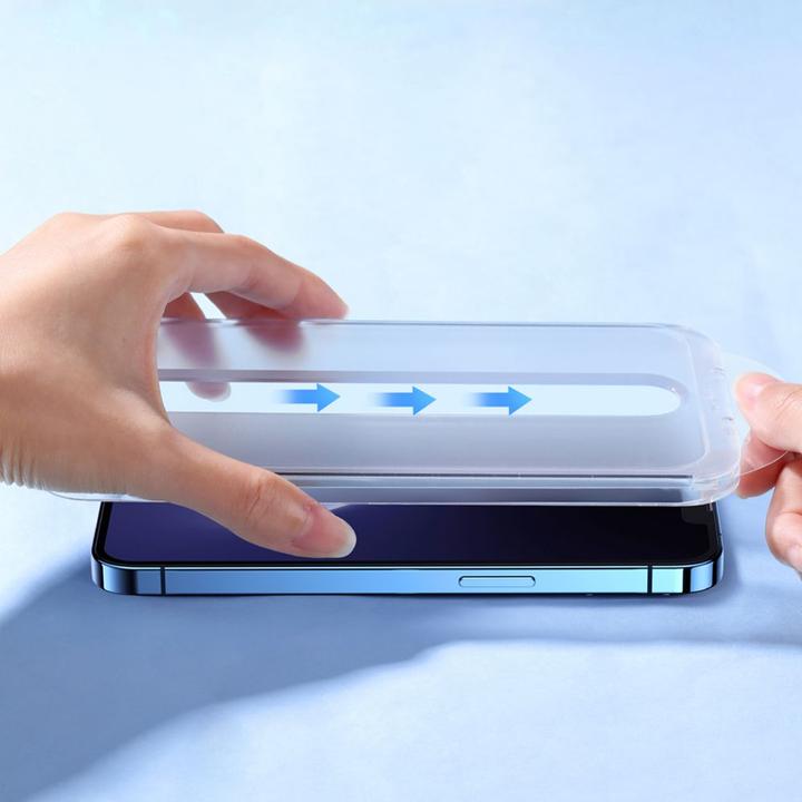Image du produit Joyroom Easy Fit Verre plein écran tempéré avec support de montage pour iPhone 14 Pro Max (6.7 ") (J (1 pièce(s), Apple iPhone 14 Pro Max)